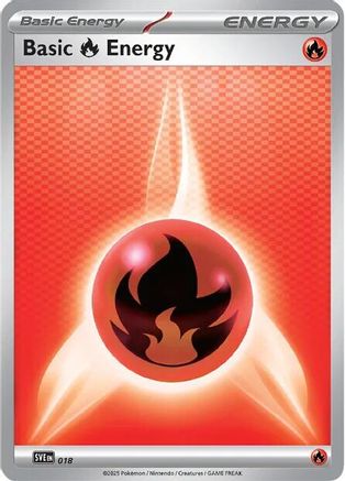 Basic Fire Energy - 18 - SVE Scarlet & Violet Energies Reverse Holofoil