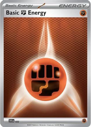 Basic Fighting Energy - 22 - SVE Scarlet & Violet Energies Reverse Holofoil