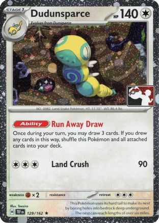 Dudunsparce (Cosmos Holo) - 129/162 - Prize Pack Series Cards Holofoil