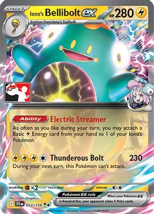 Iono's Bellibolt EX - 053/159 - Prize Pack Series Cards Holofoil