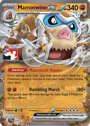 Mamoswine EX - 079/159 - Prize Pack Series Cards Holofoil