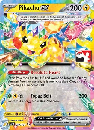 Pikachu EX - 057/191 - Prize Pack Series Cards Holofoil