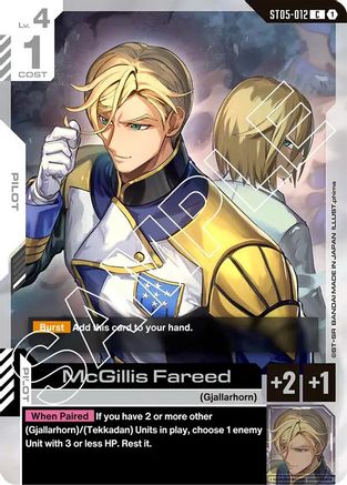 McGillis Fareed - ST05-012 - Starter Deck 05 Iron Bloom