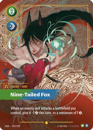 Ahri - Nine-Tailed Fox (Showcase) - 303/298 - Origins Foil