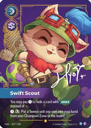 Teemo - Swift Scout (Signature) - 307*/298 - Origins Foil