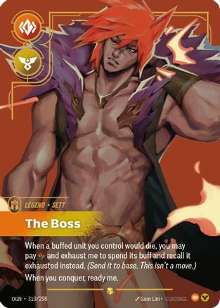 Sett - The Boss (Showcase) - 310/298 - Origins Foil