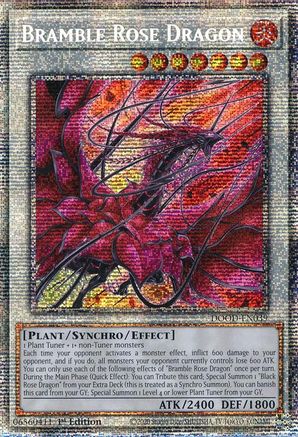 Bramble Rose Dragon (Starlight Rare) - DOOD-EN039 - Doom of Dimensions 1st Edition