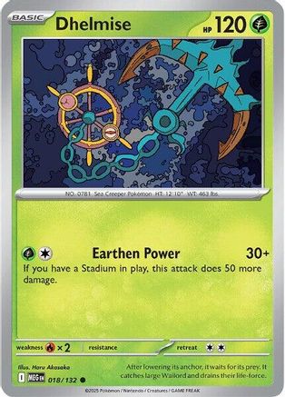 Dhelmise 18 - ME01 Mega Evolution Reverse Holofoil