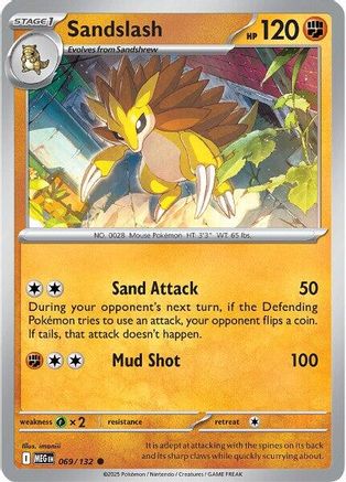 Sandslash 69 - ME01 Mega Evolution Reverse Holofoil