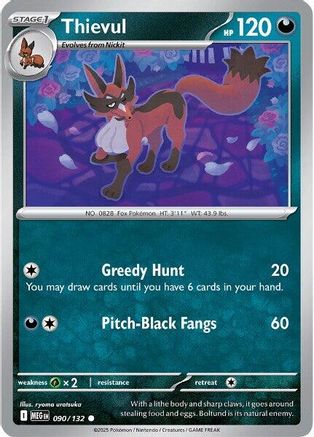 Thievul 90 - ME01 Mega Evolution Reverse Holofoil