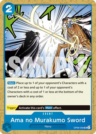 Ama no Murakumo Sword (Reprint) - OP06-056 - Premium Booster -The Best- Vol. 2