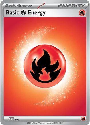 Basic Fire Energy - 002 2 - MEE Mega Evolution Energies Reverse Holofoil