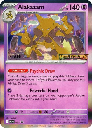 Alakazam (Staff) - 3 - ME Mega Evolution Promo Holofoil
