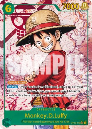 Monkey.D.Luffy (118) (Parallel) (OP13-118) - Carrying On His Will Foil
