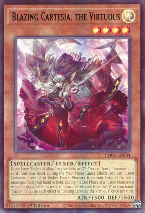 Blazing Cartesia, the Virtuous (CH01-EN004) - THE CHRONICLES DECK: The Fallen & The Virtuous (All-Foil Edition) 1st Edition
