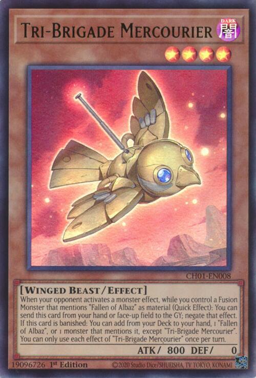 Tri-Brigade Mercourier (CH01-EN008) - THE CHRONICLES DECK: The Fallen & The Virtuous (All-Foil Edition) 1st Edition