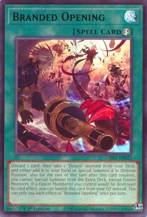 Branded Opening (CH01-EN023) - THE CHRONICLES DECK: The Fallen & The Virtuous (All-Foil Edition) 1st Edition