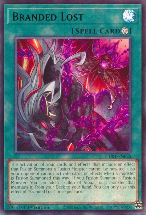Branded Lost (CH01-EN025) - THE CHRONICLES DECK: The Fallen & The Virtuous (All-Foil Edition) 1st Edition