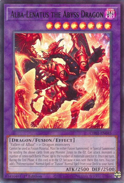 Alba-Lenatus the Abyss Dragon (CH01-EN045) - THE CHRONICLES DECK: The Fallen & The Virtuous (All-Foil Edition) 1st Edition