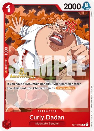 Curly.Dadan - OP13-009 - Carrying On His Will: 3rd Anniversary Tournament Cards