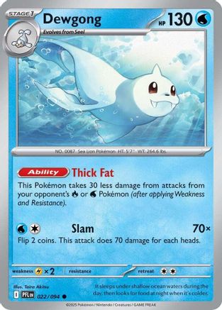 Dewgong - 022/094 - ME02 Phantasmal Flames Reverse Holofoil