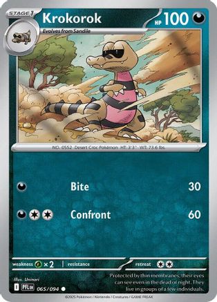 Krokorok - 065/094 - ME02 Phantasmal Flames Reverse Holofoil