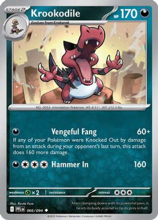 Krookodile 66 - ME02 Phantasmal Flames Reverse Holofoil
