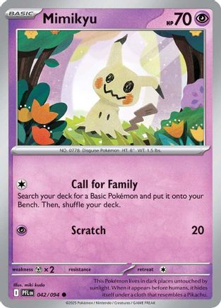 Mimikyu - 042/094 - ME02 Phantasmal Flames Reverse Holofoil