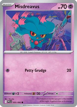 Misdreavus 35 - ME02 Phantasmal Flames Reverse Holofoil