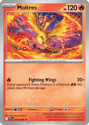 Moltres 14 - ME02 Phantasmal Flames Reverse Holofoil