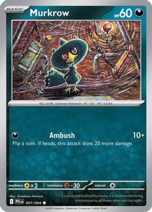 Murkrow 57 - ME02 Phantasmal Flames Reverse Holofoil