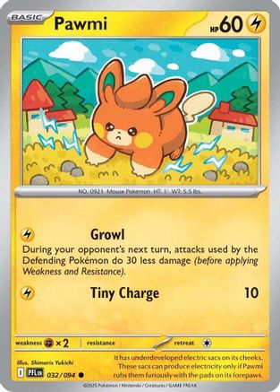 Pawmi 32 - ME02 Phantasmal Flames Reverse Holofoil