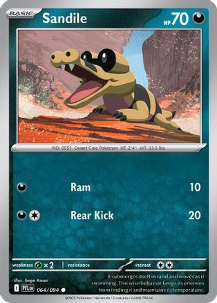Sandile 64 - ME02 Phantasmal Flames Reverse Holofoil
