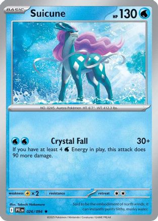 Suicune 26 - ME02 Phantasmal Flames Reverse Holofoil