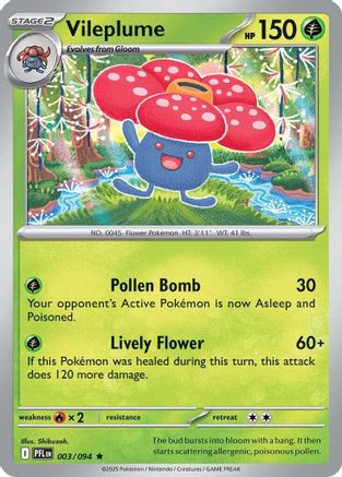 Vileplume 3 - ME02 Phantasmal Flames Reverse Holofoil