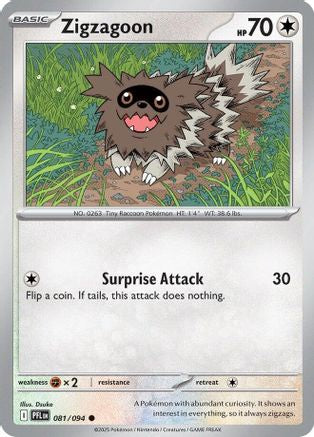 Zigzagoon 81 - ME02 Phantasmal Flames Reverse Holofoil