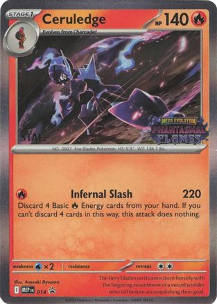 Ceruledge (Prerelease) [Staff] - 014 - ME Mega Evolution Promo Holofoil