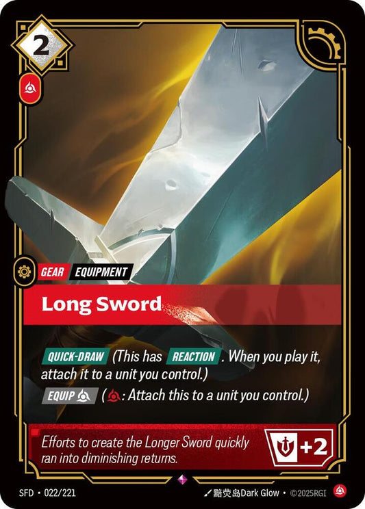 League of Legends RIFTBOUND Long Sword - Spiritforged (SPF) 022/221