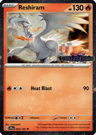 Reshiram (Stellar Crown Stamped) - 22/142 - Miscellaneous Cards & Products Holofoil