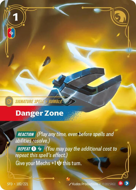 League of Legends RIFTBOUND Danger Zone (SFD 182/221) Spiritforged