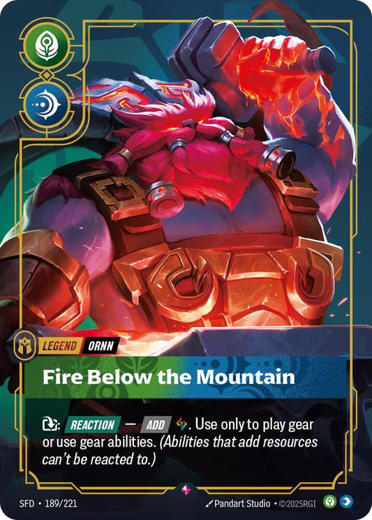 League of Legends RIFTBOUND Ornn - Fire Below the Mountain - Spiritforged (SPF) 189/221