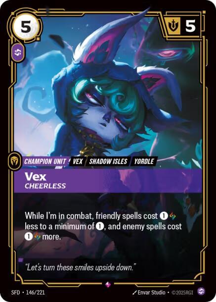 League of Legends RIFTBOUND Vex - Cheerless (SFD 146/221) Spiritforged