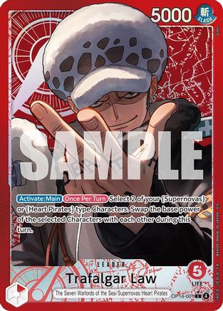 Trafalgar Law (Alternate Art) - OP14-001 - The Azure Sea's Seven Foil