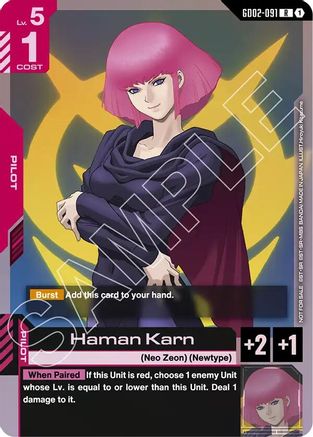 Haman Karn - GD02-091 - Gundam Promotional Cards Holofoil