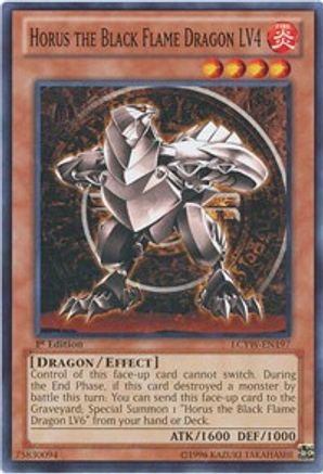 Horus the Black Flame Dragon LV4 (LCYW-EN197) - Legendary Collection 3: Yugi's World 1st Edition