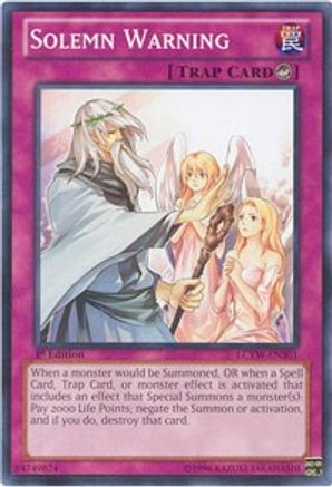 Solemn Warning (LCYW-EN301) - Legendary Collection 3: Yugi's World 1st Edition