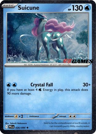 Suicune (EB Games Exclusive) - 26/094 - Miscellaneous Cards & Products Holofoil