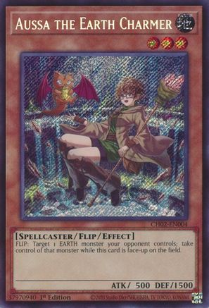 Aussa the Earth Charmer - CH02-EN004 - THE CHRONICLES DECK: Spirit Charmers (All-Foil Edition) 1st Edition