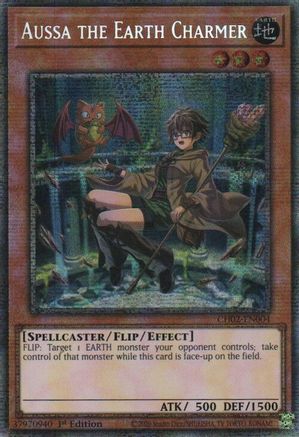 Aussa the Earth Charmer (Starlight Rare - CH02-EN004 - THE CHRONICLES DECK: Spirit Charmers (All-Foil Edition) 1st Edition