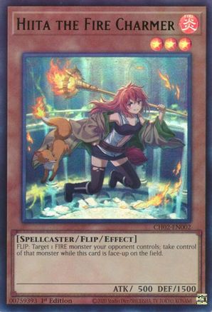 Hiita the Fire Charmer (Ultra Rare) - CH02-EN002 - THE CHRONICLES DECK: Spirit Charmers (All-Foil Edition) 1st Edition